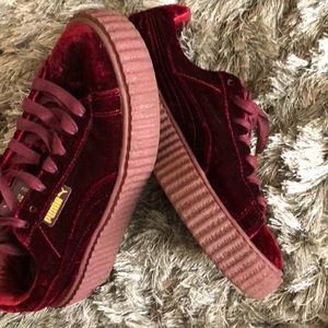 Fenty Puma Velvet Tennis Shoes (Creepers)